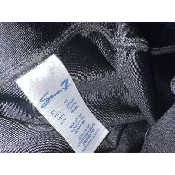 Seven 7 Leggings Womens M Black Faux Leather Pull On High Rise Sculpted New - Picture 7 of 8